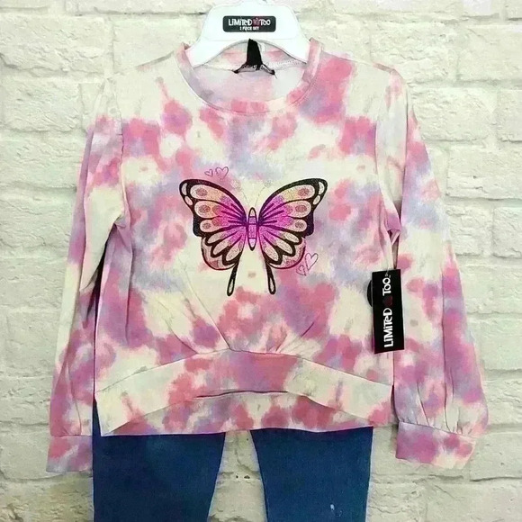 Limited Too Set Girls Sweatshirt blue jeans Sz 10 NEW - Picture 5 of 14